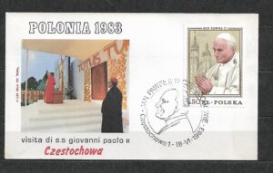 WIZYTA JANA PAWŁA II POLSKA-CZĘSTOCHOWA KOPERTA