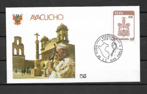 WIZYTA JANA PAWŁA II PERU-AYACUCHO KOPERTA