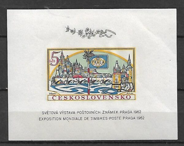 WYSTAWA FILATELISTYCZNA CZECHOSŁOWACJA MI.BL.18B**