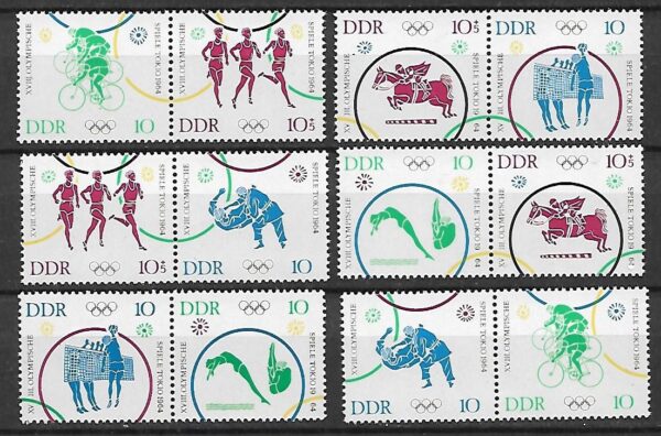 OLIMPIADA LETNIA DDR MI.1039-1044**PARKI