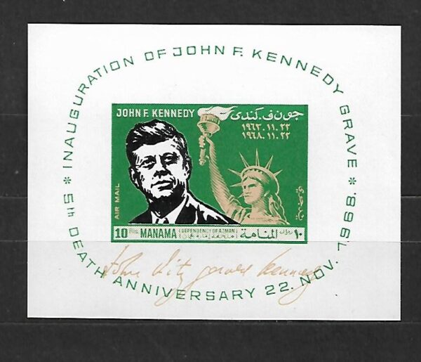J.F.KENNEDY MANAMA MI.BL.12**