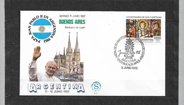 WIZYTA JANA PAWŁA II ARGENTYNA-BUENOS AIRES KOPERTA