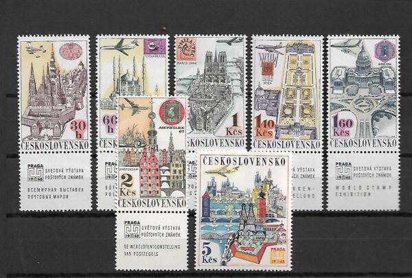 WYSTAWA FILATELISTYCZNA CZECHOSŁOWACJA MI.1738-1744**
