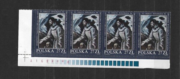 FI.2764** Z NUMEREM ARKUSZA NA MARGINESIE I KRZYŻYKIEM MARKACYJNYM