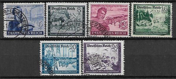 NIEMCY RZESZA MI.888-893 KASOWANY