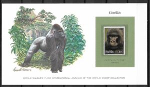 GORYL RWANDA KOLEKCJA ZWIERZĄT ŚWIATA NA KARCIE