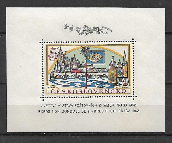 WYSTAWA FILATELISTYCZNA CZECHOSŁOWACJA MI.BL.18A**