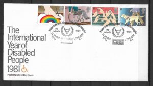 FDC INWALIDZI ANGLIA MI.871-874 NR2