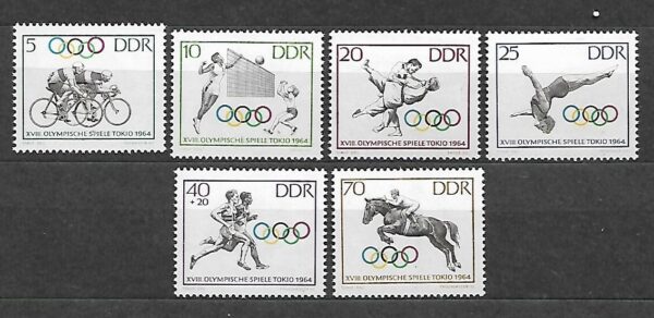 OLIMPIADA LETNIA DDR MI.1033-1038**