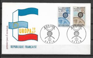 EUROPA CEPT FRANCJA MI.1578-1579 FDC2