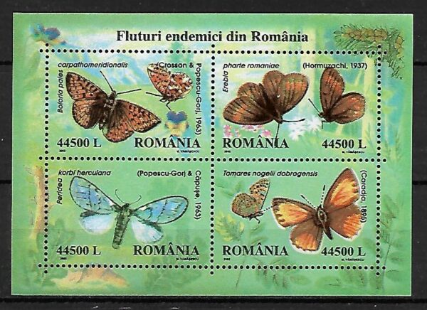 MOTYLE RUMUNIA MI.BL.322**