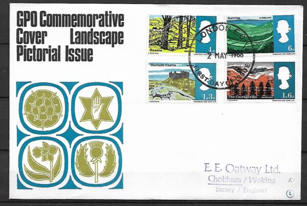 FDC KRAJOBRAZY ANGLIA MI.418-421y