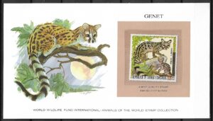 KOT GENETY GWINEA RÓWNIKOWA KOLEKCJA ZWIERZĄT ŚWIATA NA KARCIE