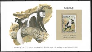 MAŁPA GEORGE RWANDA KOLEKCJA ZWIERZĄT ŚWIATA NA KARCIE