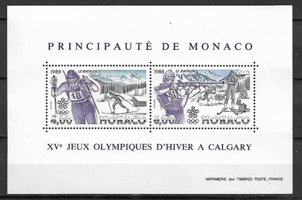 OLIMPIADA ZIMOWA MONAKO MI.BL.38**