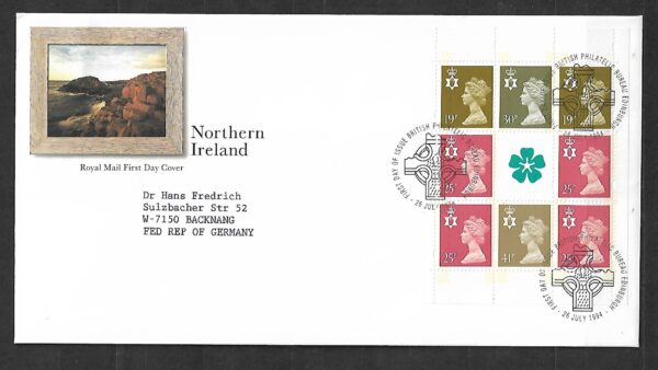 FDC KRÓLOWA ELŻBIETA II BELFAST MI.H-BLATT 3