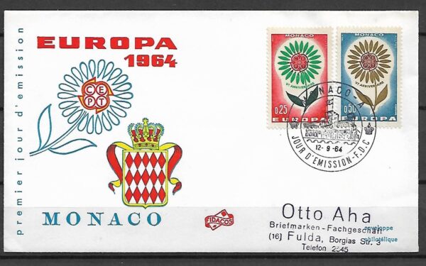 EUROPA CEPT MONAKO MI.782-783 FDC