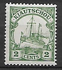 KOLONIE NIEMIECKIE KIAUT-SCHOU MI.19 KASOWANY