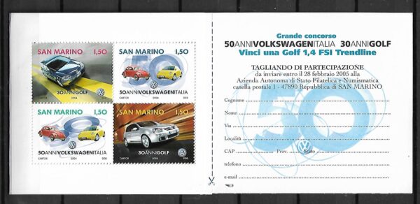 VOLKSWAGEN I GOLF SAN MARINO MI.MH-7**ZESZYCIK