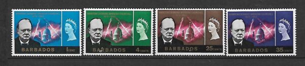 W.CHURCHILL BARBADOS MI.249-252**