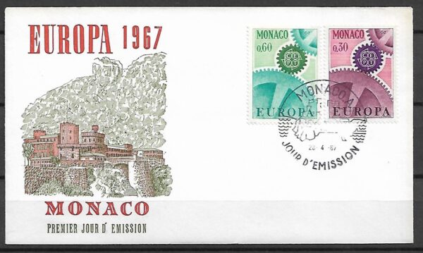EUROPA CEPT MONAKO MI.870-871 FDC