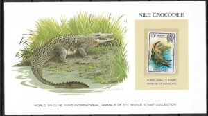 KROKODYL SWAZILAND KOLEKCJA ZWIERZĄT ŚWIATA NA KARCIE