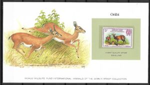 ANTYLOPA ORIBI SWAZILAND KOLEKCJA ZWIERZĄT ŚWIATA NA KARCIE