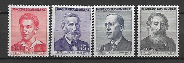 SŁAWNI LUDZIE CZECHOSŁOWACJA MI.1093-1096**