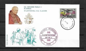 WIZYTA JANA PAWŁA II NIGERIA-LAGOS KOPERTA