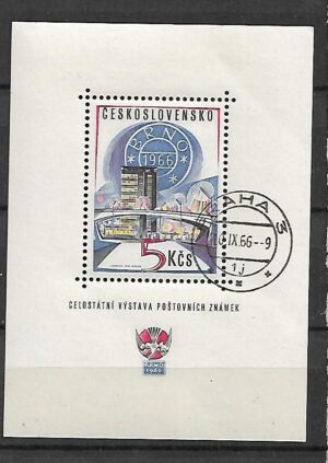 WYSTAWA FILATELISTYCZNA CZECHOSŁOWACJA MI.BL.25