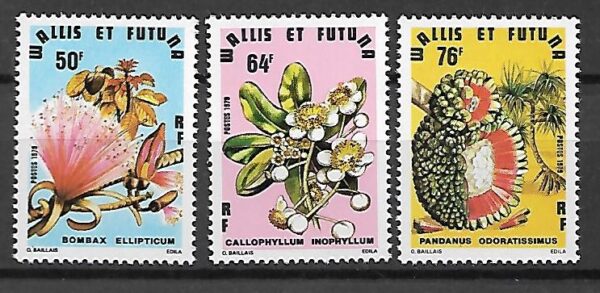 KWIATY DRZEW I OWOCE  WALLIS FUTUNA MI.339-341**
