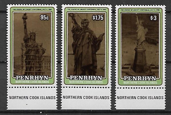 STATUA WOLNOŚCI PENRHYN MI.445-447**