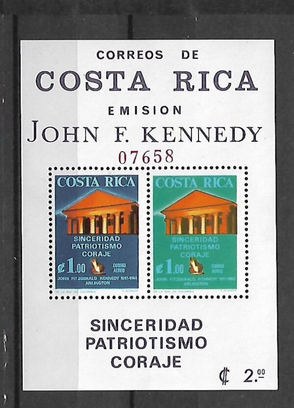J.F.KENNEDY KOSTARYKA MI.BL.8A**
