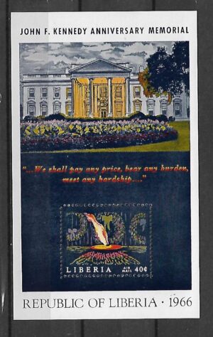 J.F.KENNEDY LIBERIA MI.BL.39A**