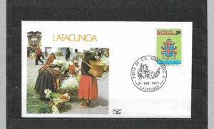 WIZYTA JANA PAWŁA II EKWADOR-LATACUNGA KOPERTA
