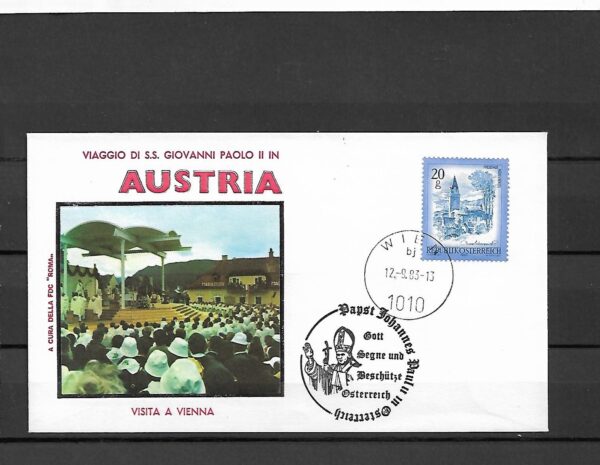 WIZYTA JANA PAWŁA II AUSTRIA-WIEDEŃ KOPERTA