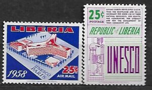 UNESCO LIBERIA MI.541-542**