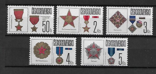 ORDERY I MEDALE CZECHOSŁOWACJA MI.2897-2901**