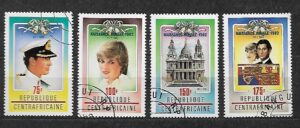 PARA KRÓLEWSKA ŚRODKOWA AFRYKA MI.753-756 KASOWANE