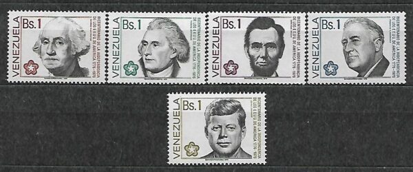 SŁAWNI LUDZIE WENEZUELA MI.2049-2053**