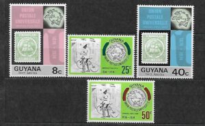 LISTONOSZ Z ROWEREM GUJANA MI.460-463**