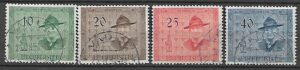 SKAUTING LIECHTENSTEIN MI.315-318 KASOWANE