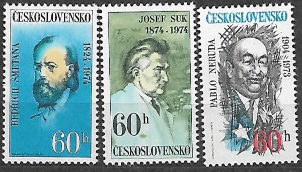 SŁAWNI LUDZIE CZECHOSŁOWACJA MI.2180-2182**