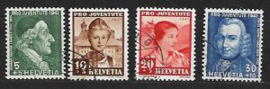 STROJE LUDOWE SZWAJCARIA MI.399-402 KASOWANA