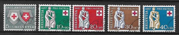 CZERWONY KRZYŻ SZWAJCARIA MI.641-645 KASOWANA