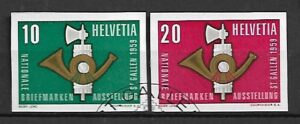 DZIEŃ POCZTY SZWAJCARIA MI.672-673  KASOWANA