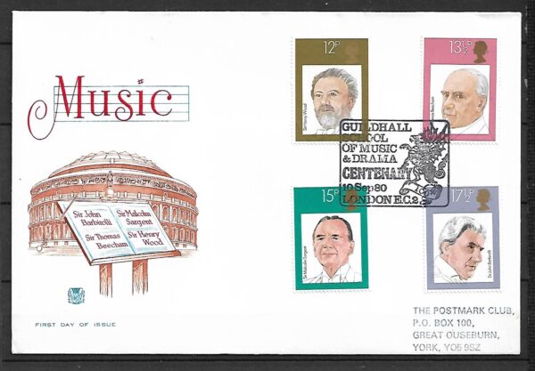 FDC MUZYCY ANGLIA MI.846-849 NR1