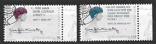 EUROPA  LIECHTENSTEIN MI.1124-1125 KASOWANY