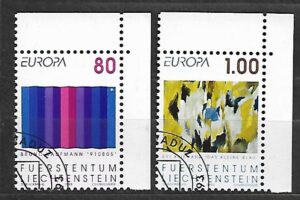 EUROPA LIECHTENSTEIN MI.1054-1055 KASOWANY