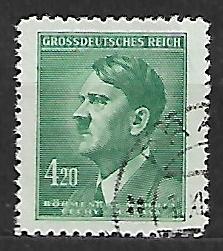 ADOLF HITLER CZECHY I MORAWY MI.142 KASOWANY